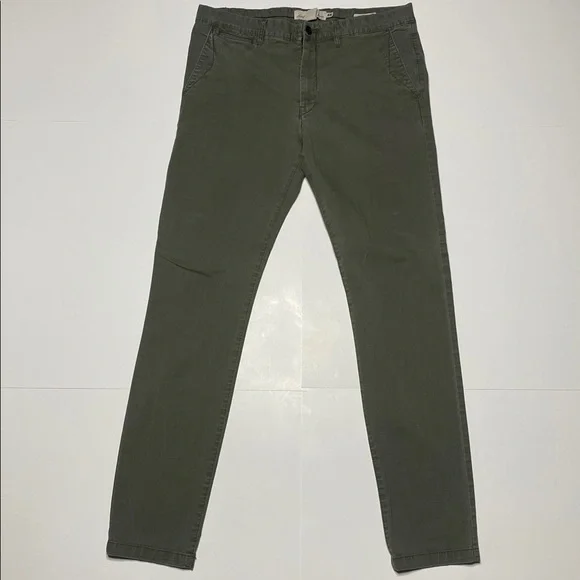 Olive Green Skinny Fit Khaki - Picture 4 of 9
